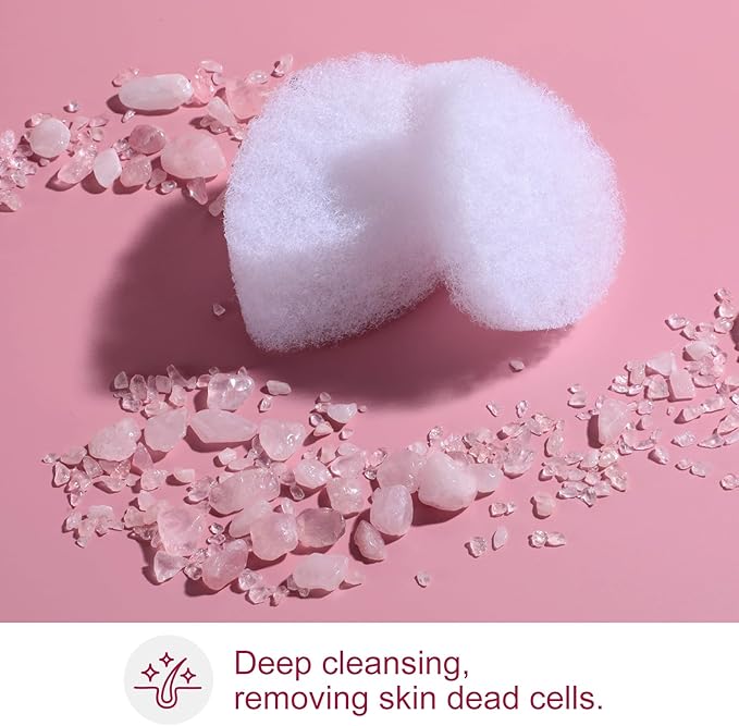 BS-MALL Facial Sponge 12 Pcs – Exfoliating Face Scrubber for Deep Cleansing, Removes Blackheads, Reusable Design, Perfect for Skin Care Routine (Ordinary Texture)