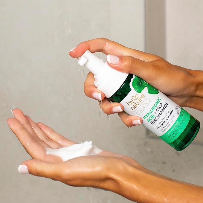 By Nature Foaming Cleanser with Hyaluronic Acid + Cica - Hydrating Face Cleanser For Bright and Fresh Skin - Skincare from New Zealand - 5 fl.oz