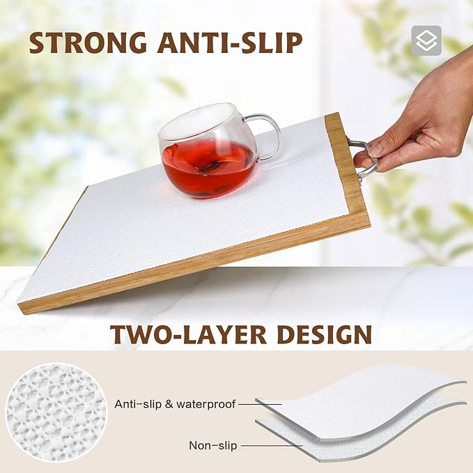 Shelf Liners for Kitchen Cabinets 12in x 10FT, Non Adhesive Drawer Liner Pure White Thickened Shelf Liner Non-Slip Easy to Clean for Tool Box Refrigerator with Knife and Tape Measure