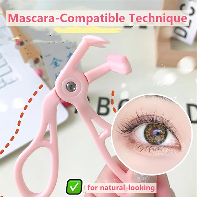 2 Pcs Eyelash Curler Set – Quick Natural Curl in Seconds – Long-Lasting Lift Without Pinching/Pulling – Professional Lash Curling Tool for Women & Girls – Achieve Voluminous, Eye-Opening Curls