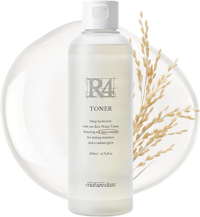 R4 Hydrating Rice Toner – Glass Skin, Toner for Face, Deep Moisturizing, Rice Water, Hyaluronic Acid, Squalane, Korean Skin Care, Fragrance Free, Sensitive Skin, 6.76 fl oz