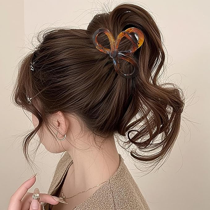 3.9 Inch Hair Claw Clips Large Glossy No Slip Hair Clips for Women Long and Medium to Thick Hair, 4 Pack