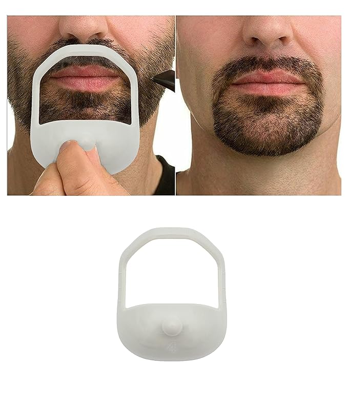 Beard styling template Men clear beard styling Men clear grooming tool for men's chin, cheeks and neckline combine with a beard razor electric trimmer or scissors