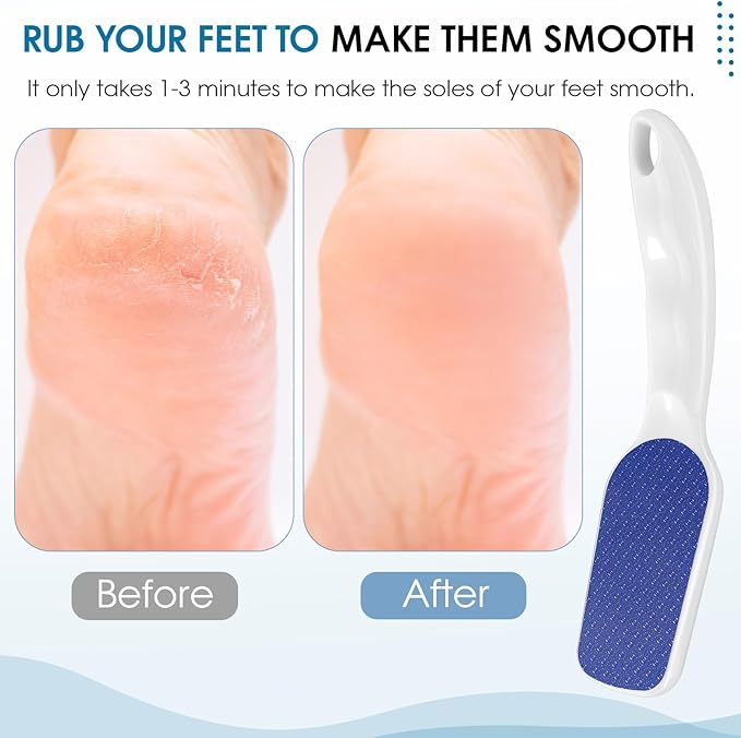 Nano-Glass Foot File Hard Skin Remover, Foot File Callus Remover with Non-Slip Ergonomic Handle, Professional Foot Care Tools