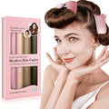 Heatless Curls Overnight, 4 Pcs No Heat Curling Blowout Rod, Satin Blowout Look Heatless Hair Rollers, Soft Flexi Rods for Big Curls to Sleep In (03 multicolored)