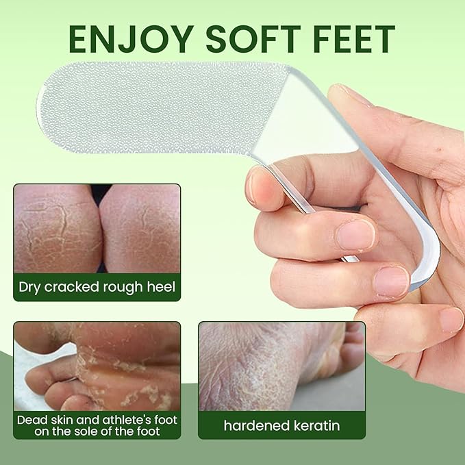 Glass Foot File Triangle Shaped Callus Remover Feet Heel Scrubber Dead Skin Scraper Pumice Stone Professional Pedicure Tools for Women and Men