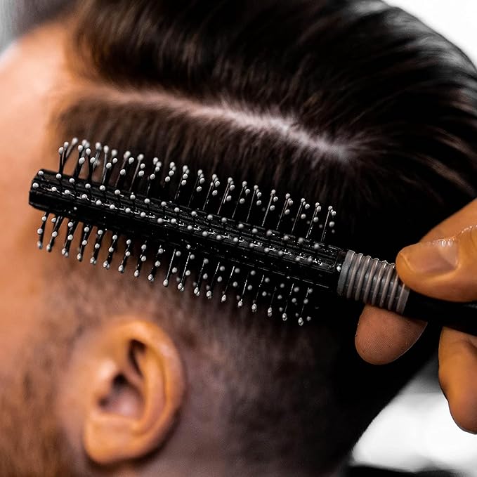 Charlemagne Round Hair Brush for Men - Round Hair Brush for Blow Drying - Hair Roller - Tame Frizz & Shape Curls