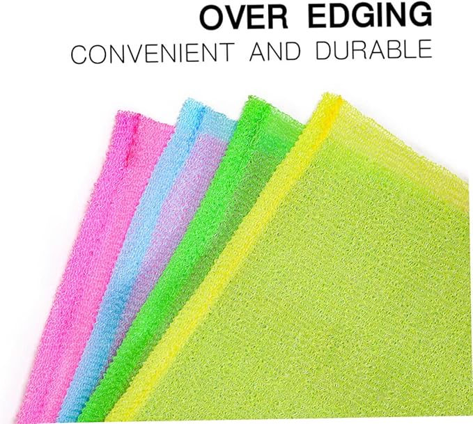 4pcs Back Scrubber Strap Gentle Exfoliating Bathing Washer for Men Women Comfortable Flexible Design for for All Ages Colors