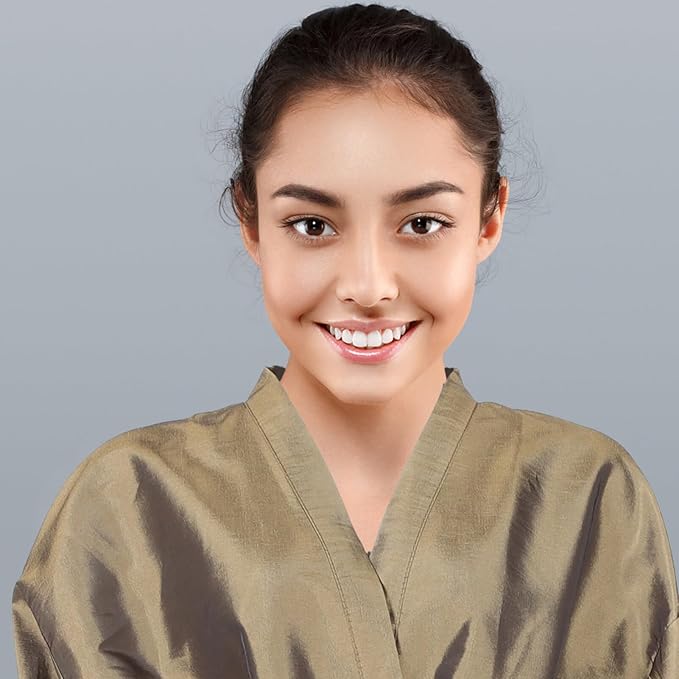 Hairdressing Client Gown Cape for Beauty Salon Barber Shop Comfortable Easy to Clean Hair Cutting Cape for Home Use Stylish Gold