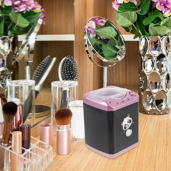 Beaupretty Electric Makeup Brush Cleaner Machine Mini Automatic Washer for Makeup Brushes and Sponges Fast Cleaning Portable 4.25X3.14X2.99In