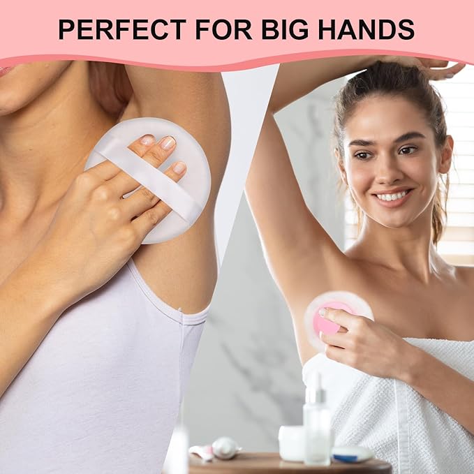 LAKIRA Extra Large Body Powder Puff and Container, 5.35" Body Container with 3.93" Powder Puff, for Baby Women's Loose Dusting Powder (5.35" Pure)