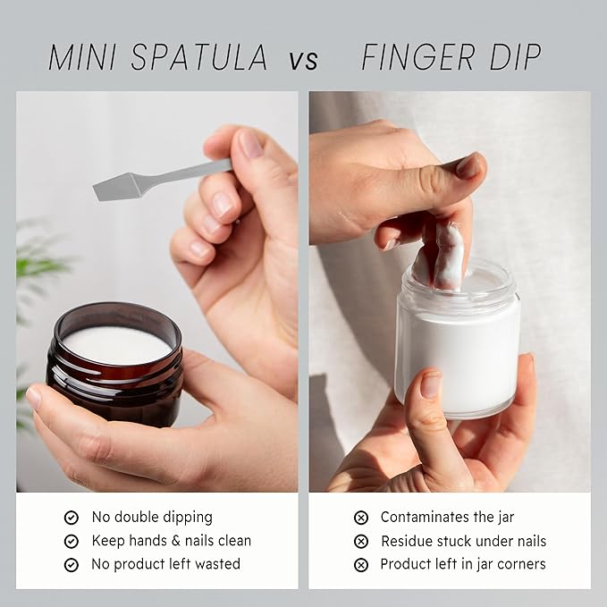 P 200pcs PANA Cosmetic Make Up Disposable Plastic 2.5" Spatulas Skin Care Facial Cream Mask Spatula (GRAY-200 Pieces in a Box)