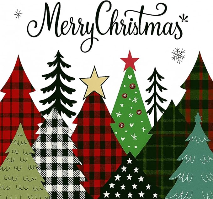 Clara Clark Bathroom Set - Christmas Shower Curtain Set, 19PC Bathroom Accessories Set, Christmas Bathroom Decor, Xmas Bathroom Accessory Set, Soap Dispenser, Toilet Brush, & Trash Can