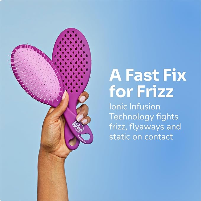 Wet Brush Frizz-Free Detangler Brush with Ionic Technology, Purple, Provides Frizz Control, Reduces Static, and Smooths All Hair Types, Best For Dry Hair, Made for Women, Men & Kids