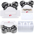 Maitys 24 Pieces Eyelash Boxes Eyelash Cases Empty Lash Packaging Bulk Eyelash Storage Box False Eyelash Case Holder with Plastic Eyelash Trays Fits 25mm for False Eyelashes Women