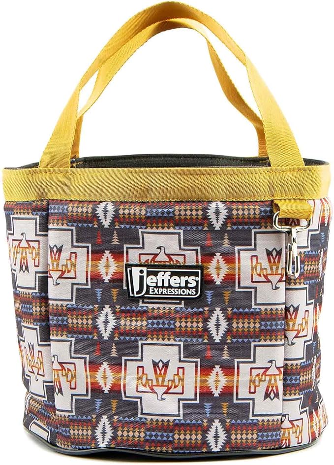Jeffers Expression Grooming Tote Caddy – Portable Animal Care Organizer for Horses, Dogs, Cats, Livestock, Barn, Trailer, Stable - Brushes, Clippers, Towels, Spray Bottle, Tools - Thunderbird