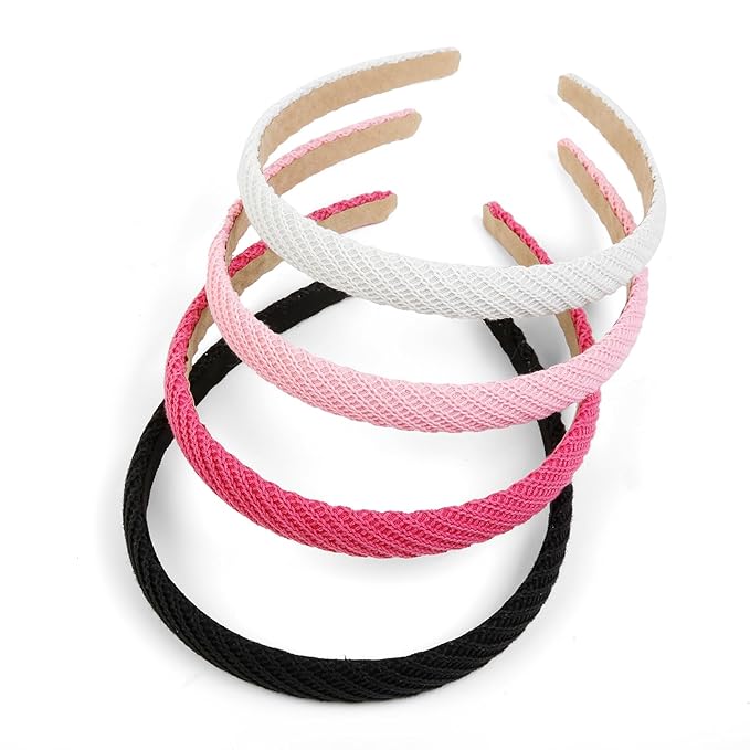 Headbands for Women Non Slip Thin Knitted Hairbands Trendy Headband for Women's Hair Cute Solid Colors Fashion Hair Accessories 4 PCS