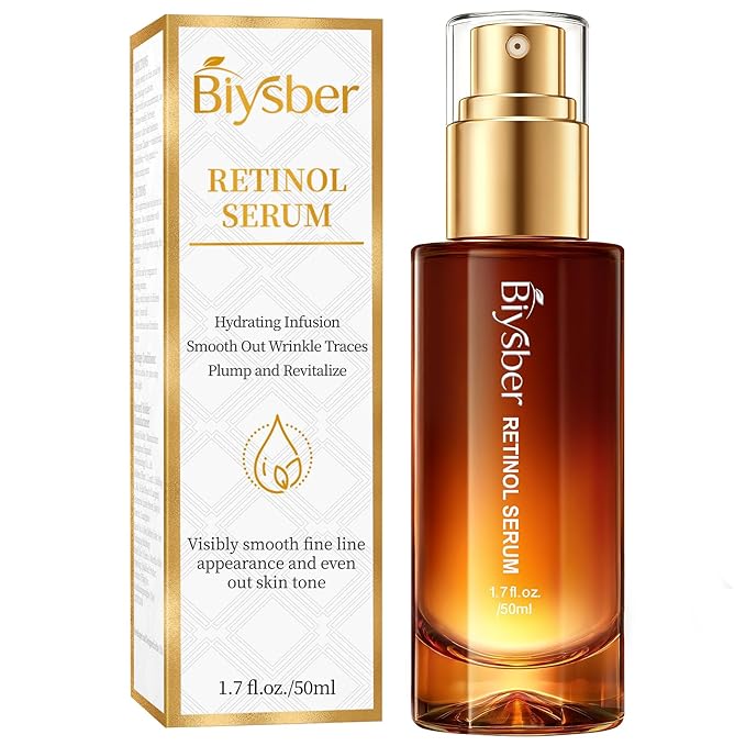 Retinol Collagen Serum for Face: Anti Aging & Anti Wrinkle Repair Peptide Serum with Boost Hydration Formula - Day/Night Facial Firming Neck Plump Skin Care for Women/Men (1.70 Fl Oz)