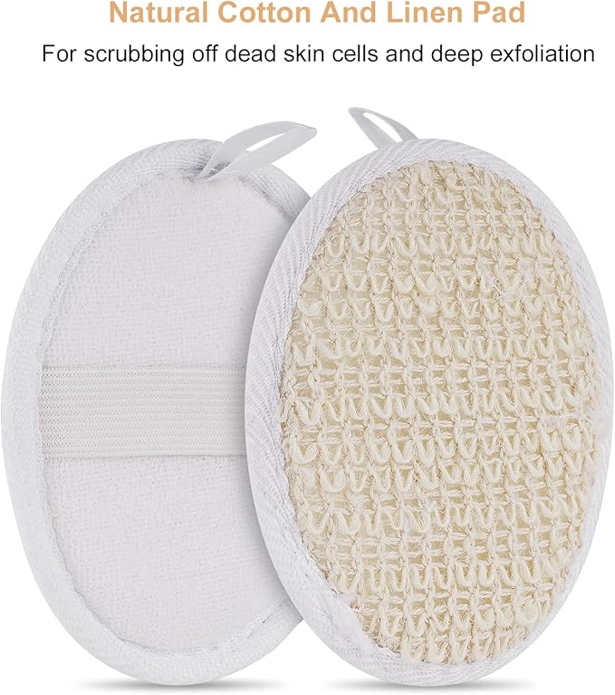 URAQT Lotion Applicator Set - 7 Piece Body Brush with Long Handle, 2 in 1 Back Scrubber for Self Application, Hook Included