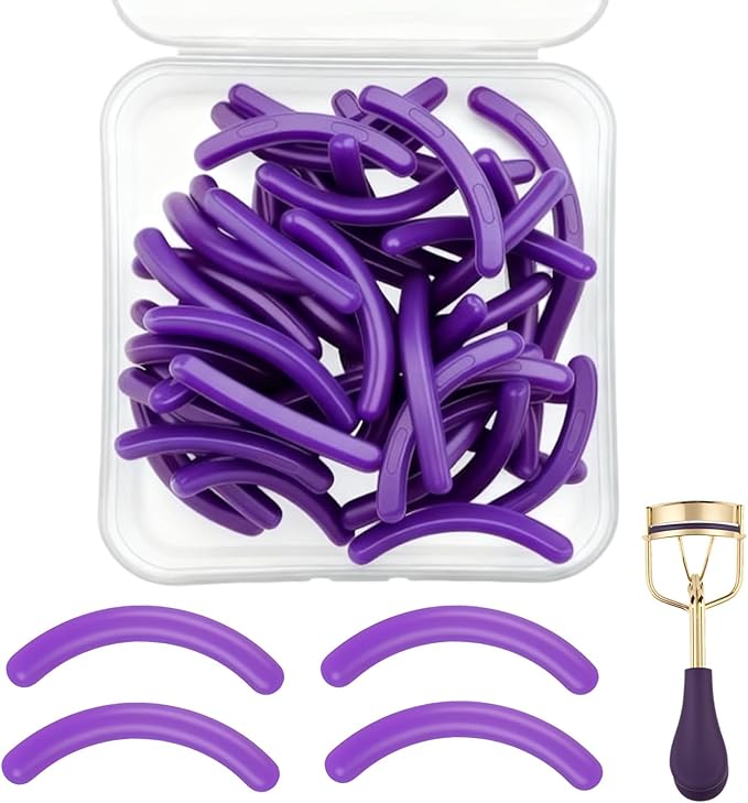 Compaitble with Tarte Picture Perfect Eyelash Curler Refills,36Pack Replacement Rubber Refills Fit for Tarte Eyelash Curler,Purple.
