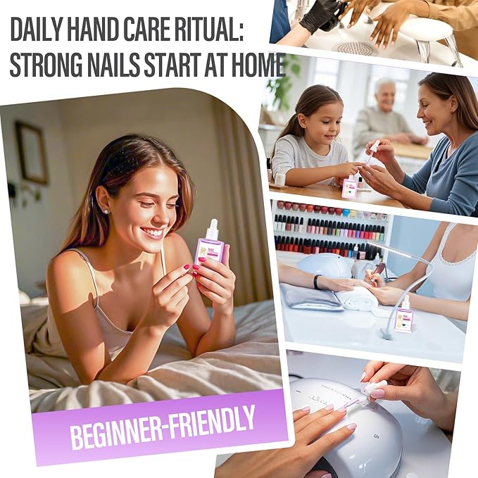 CHUCHU Nail Growth and Strengthener Oil for Cuticle - Blueberry Scent Cuticle Oil Repair Moisturizing Treatment - Natural Jojoba Vitamin B & E Nail Oil for Dry Cracked Nails