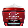 Olay Face Moisturizer, Regenerist Micro-Sculpting Cream for Women, Fragrance-Free - Anti-Aging, Anti-Wrinkle, Firming Skin Care - Triple Collagen Cream, Peptide, Hyaluronic Acid, Niacinamide, 2.6oz