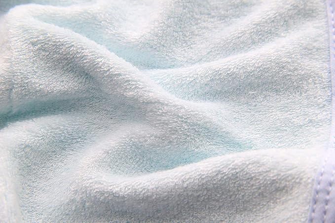 HIPHOP PANDA Baby Washcloths, Rayon Made from Bamboo - 2 Layer Ultra Soft Absorbent Newborn Bath Face Towel - Reusable Baby Wipes for Delicate Skin - Blue, 30 Pack