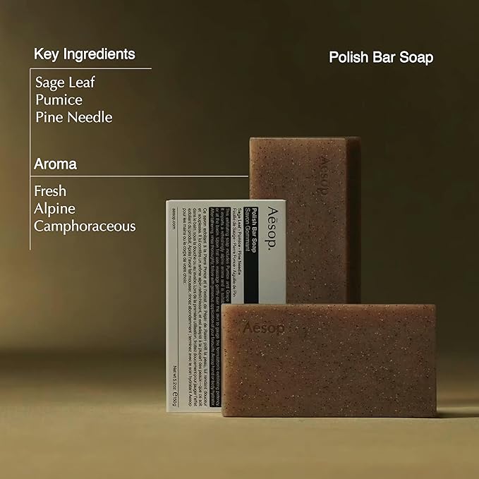Aesop Bar Soap Trio | Formulated with Botanical Oils to Cleanse, Exfoliant, and Nourish | Suitable for All Skin Type | For Men & Women | 5.2 oz (Pack of 3)