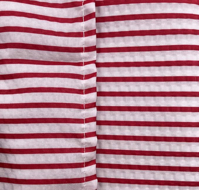Betty Dain Seersucker Classic Barber Cutting/Styling Cape, Classic Seersucker Stripe, Soft, Machine Washable Nylon Fabric, Repels Hair, Snap Closure at Neck, Red/White Stripe, 45 x 54 inches