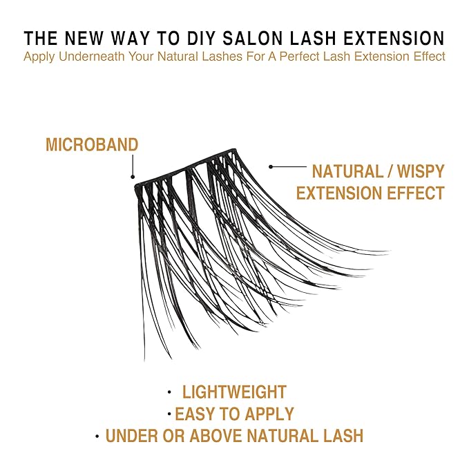 i•ENVY DIY Eyelash Extension Demi Extended - Featherlight Synthetic Reusable Artificial Eyelashes Multipack Lash Clusters