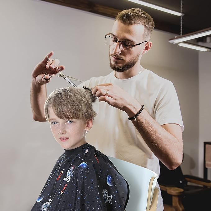 Kids Barber Cape - Professional Hair Cutting Cape,Salon Capes for Hair Stylist Shampoo Haircut Cape Barber Supplies