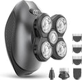 Electric Razor for Men, 5-in-1 Multi-Function Electric Shavers for Men, IPX7 Waterproof Bald Head Shaver with LED Display, Rechargeable Beard Trimmer Body Hair Trimmer, Ideal Gifts for Husband (Black)