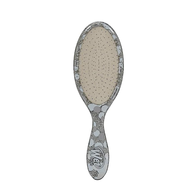 Wet Brush Original Detangler Hair Brush, Silver (Groovy Disco), Ultra-Soft IntelliFlex Bristles, Detangling Bristles Glide Through Tangles (Wet Dry & Damaged Hair), Women & Men