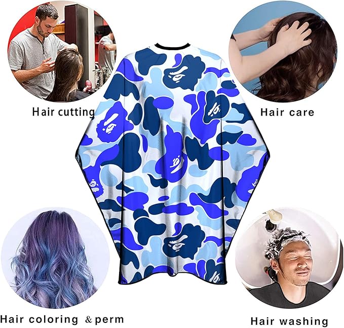 Barber Cape for Men Professional Hair Cutting Salon Cape with Snaps Waterproof Hairdressing Styling Cape- 63”× 56”