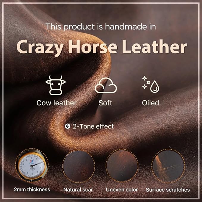 CONTACTS Full Grain Leather Empty Manicure Kit Case for Men Travel Nail Clipper Pouch Small Personal Care Tools Pouch By Handmade (Case Only)
