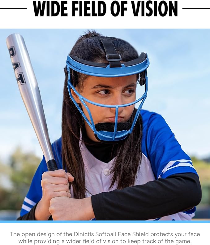 Dinictis Softball Face Mask, Lightweight, Comfortable, with Wide Field Vision, Durable and Safe Face Guards, Premium Protective Softball Fielder's Mask