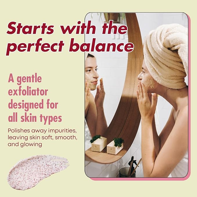 Face Scrub with Collagen & Peptides – Gentle Exfoliation, Hydration & Wrinkle Care – Dermatologist Tested, Korean Skin Care – Cruelty-Free, Vegan, Clean Beauty – 6.76 Fl Oz