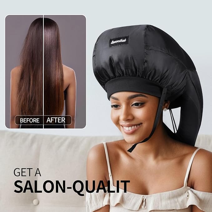 Bonnet Hair Dryer, Ideal Hair Diffuser for Curly Hair， Your Ultimate Solution - Spacious Capacity Blow Dryer Cap for Rapid Styling of Curls
