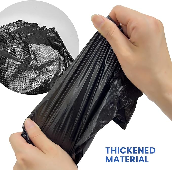 Personal Disposal Bags, Sanitary Napkin Bags Black Little Waste Bags, 200 Pack, Plastic Trash Bags with Handles for Feminine Tampons Hygiene Products