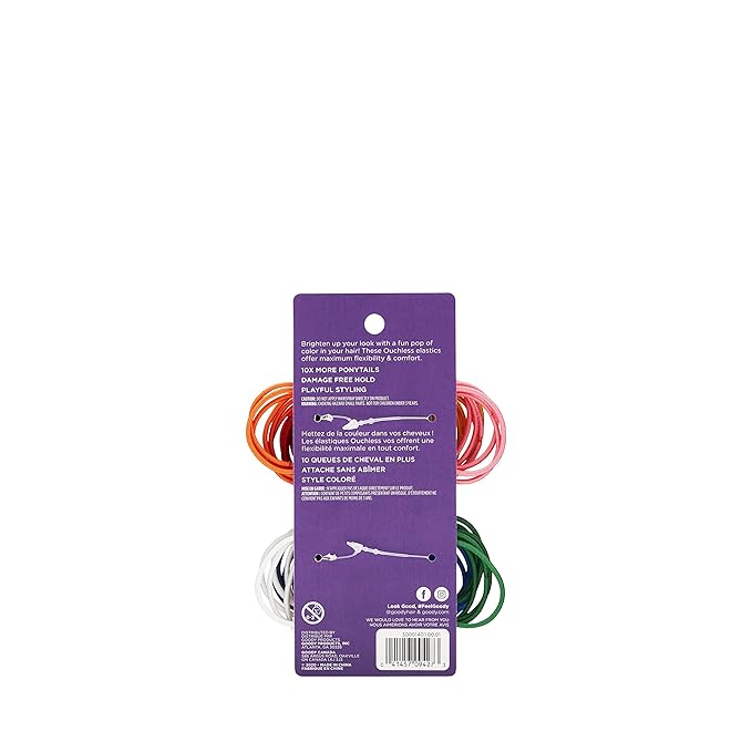 Goody Girls Ouchless Elastics, 2 mm, 72 Count (Pack of 3)