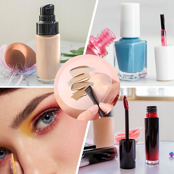 2 Pcs Handheld Acrylic Makeup Palette, Foundation Mixing Palette Nail Art Manicure Tray Clear Cosmetic Mixing Tray Apply for Foundation Eye Shadow Lipsticks Blending
