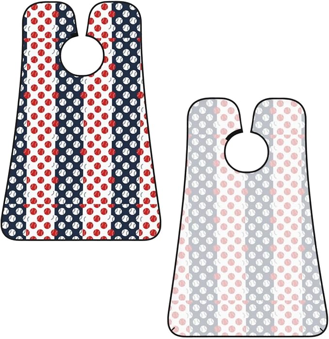 Men's Shaving Accessory Baseball American Flag, Waterproof Beard Apron with Hair Catcher & Suction Cups