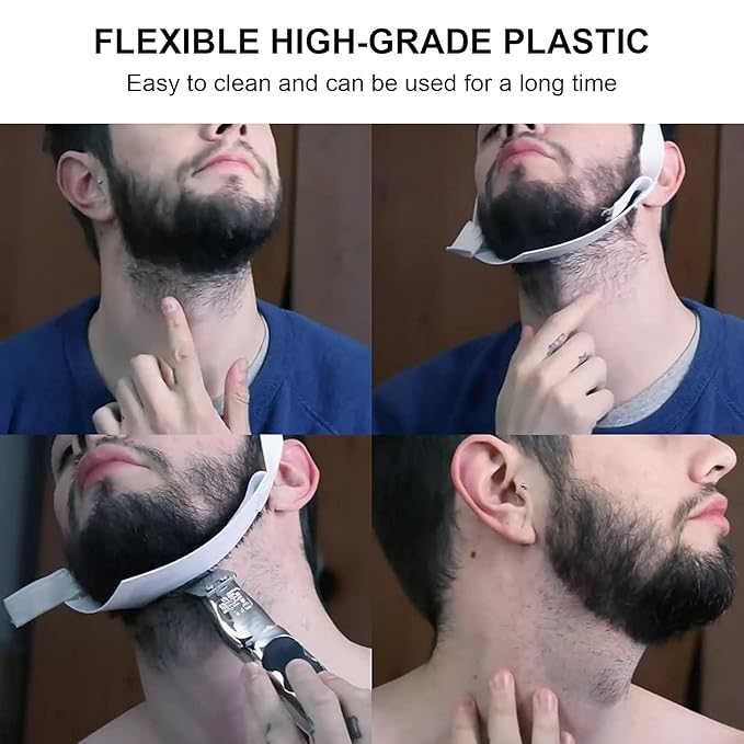 Beard stencils beard grooming beard stencil, men beard shaper plastic mustache cutout trim shaper beard shaping tool, neck and sideburns beard stencil styling beard template