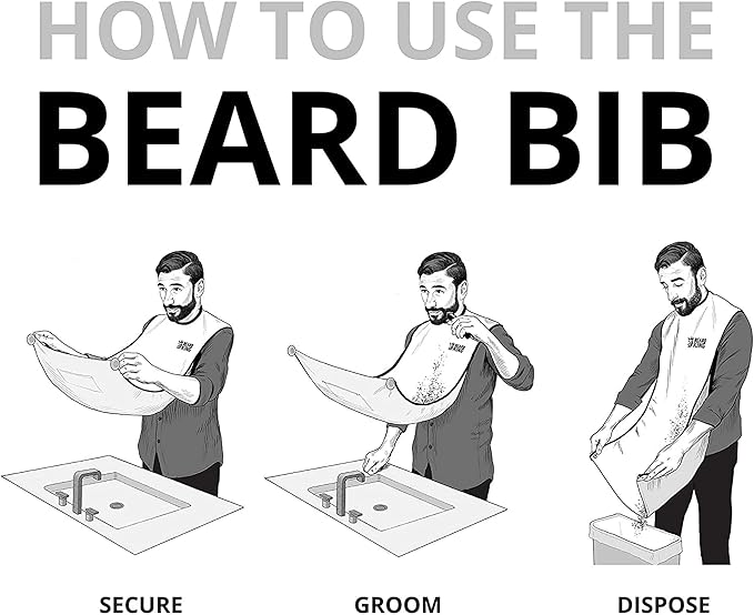 BEARD KING Beard Bib Apron - As Seen on Shark Tank – Gifts for Him, Stocking Stuffers for Men, Mens Gift
