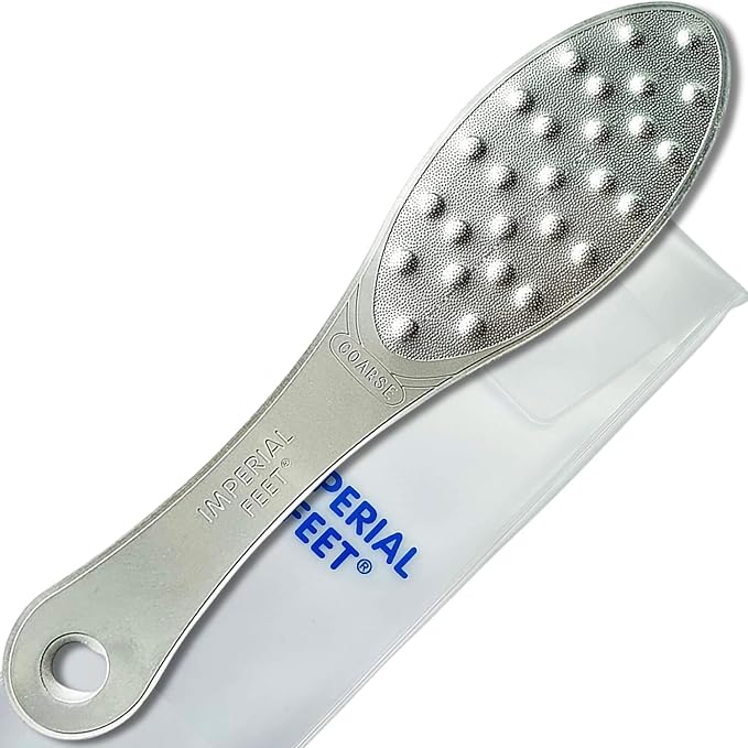 Stainless Steel Foot Scraper | Professional Double-Sided Foot File Callus Remover for Feet | Foot Rasp Scrubber for Wet Or Dry Skin | Easy to Clean Pedicure Tool, Heel Grater for Feet