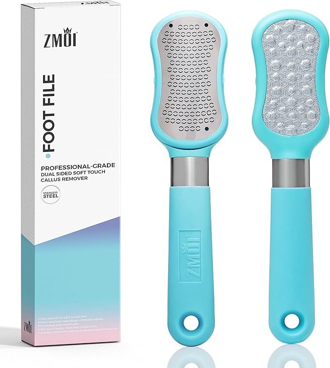 Premium Foot File – 2-in-1 Callus Remover for Feet with Dead Skin Storage – for Dry, Cracked Heels, Hard Skin – High-Grade Stainless Steel Foot Scraper - 1 Count
