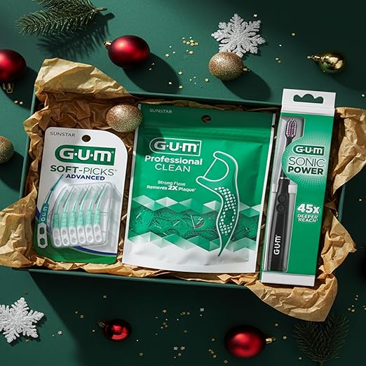 GUM Soft-Picks Advanced, Dental Picks for Teeth Cleaning and Gum Health, Disposable Interdental Brushes with Convenient Carry Case, Dentist Recommended Dental Picks, 60 Count (Pack of 3) 180 Total