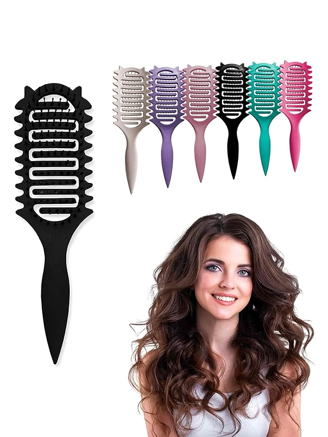Curl Defining Brush,2026 Vented Hair Brush for Detangling Styling,Curl Defining Brush,Shaping And Defining Curls For Women And Men(Black)
