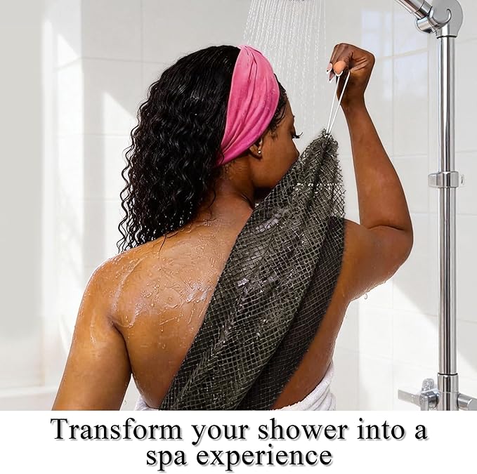 SubSahara Authentic African Net Sponge - 5 Pack Exfoliating Bath & Shower Loofah Sponge for Body & Face, Gentle Scrubber for All Skin Types, Travel, Durable