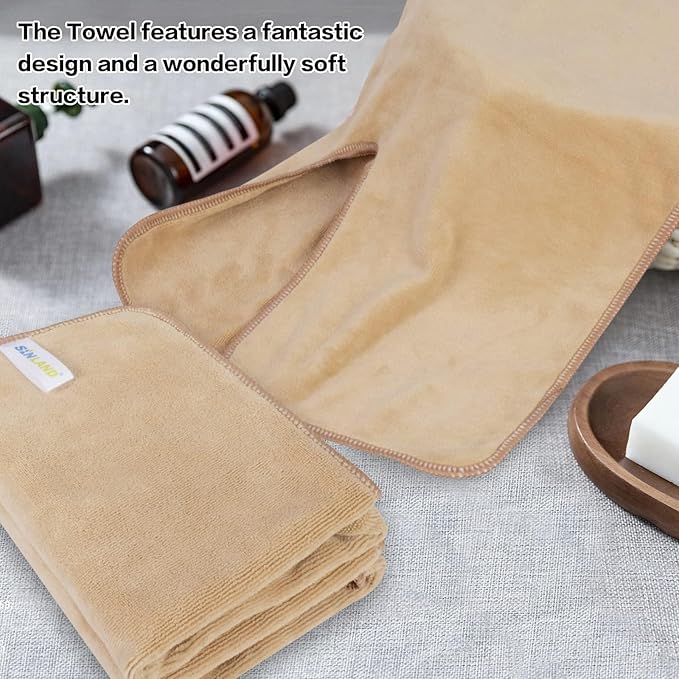 SINLAND Microfiber Esthetician Towels for Facials Mask Removing Face Wrap Soft Facial Cloth with Split Design Spa Towels for Facial Steam Massage and Cleansing